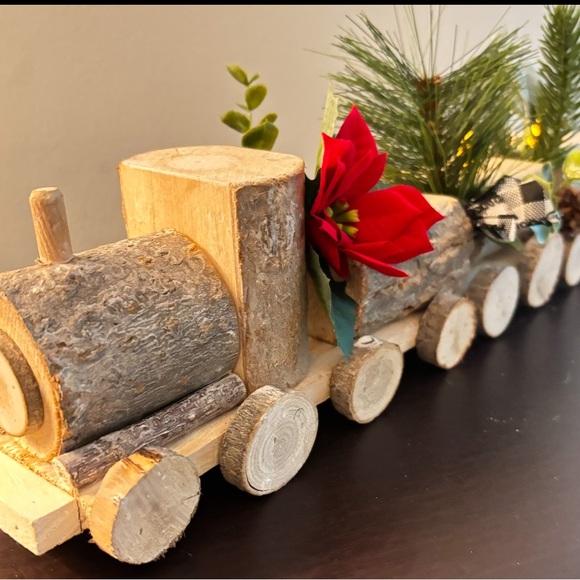 Handmade Log Truck Tea Light Candle Decor Decorate Different Seasons Holidays - Picture 3 of 15